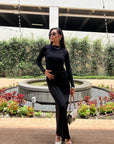 Black Long Sleeve Maxi Dress