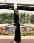 Black Long Sleeve Maxi Dress