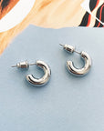 Silver Chunky Hoops
