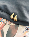 Irregular Teardrop Earring Gold