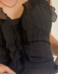 Black Ruffle Cami