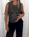 Black Mesh Tank Top