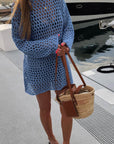 Blue Crochet Cover Up