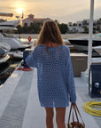 Blue Crochet Cover Up