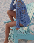 Blue Crochet Cover Up