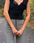 Black Ruffle Cami