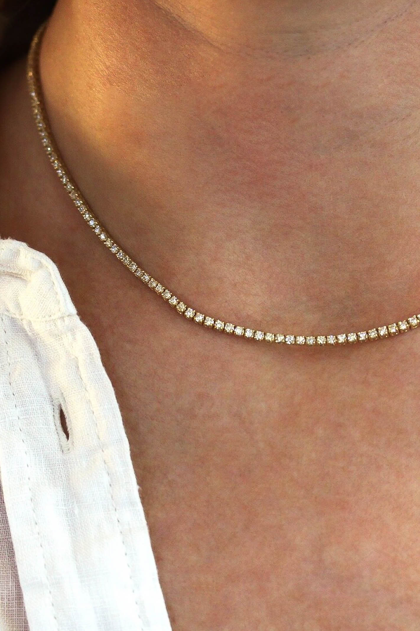 Gold Tennis Necklace