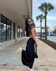 Black Silky Maxi Skirt