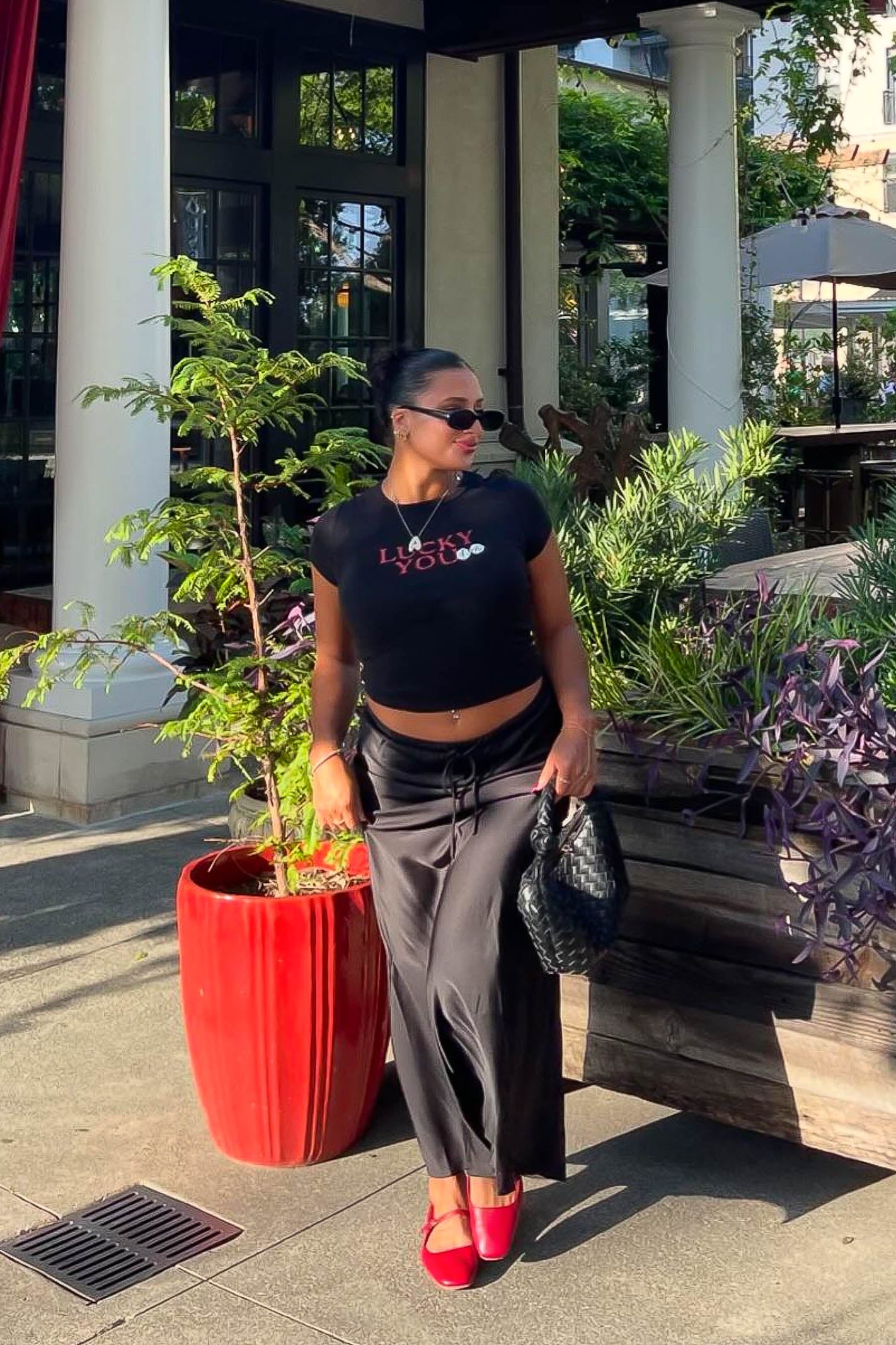 Black Silky Maxi Skirt