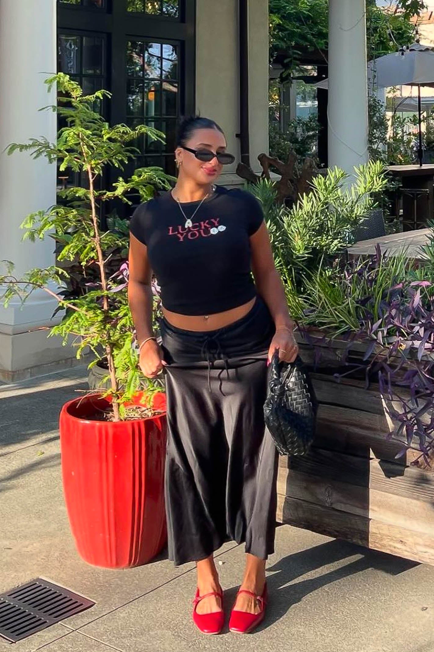 Black Silky Maxi Skirt