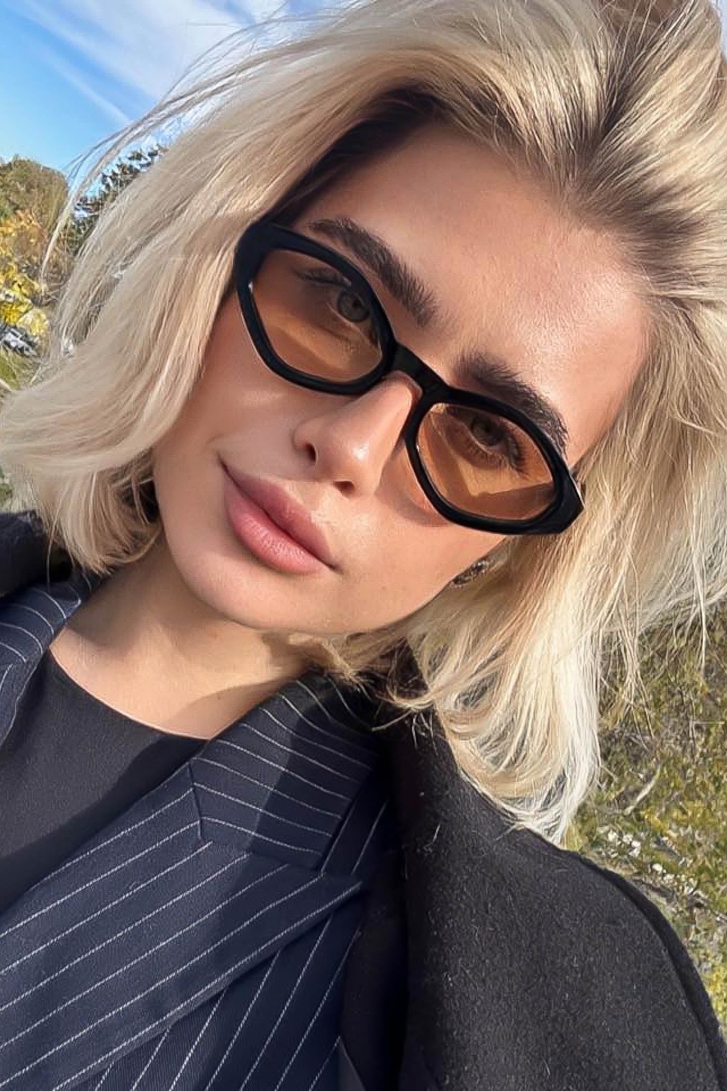 Black cat eye sunglasses