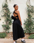 black maxi dress
