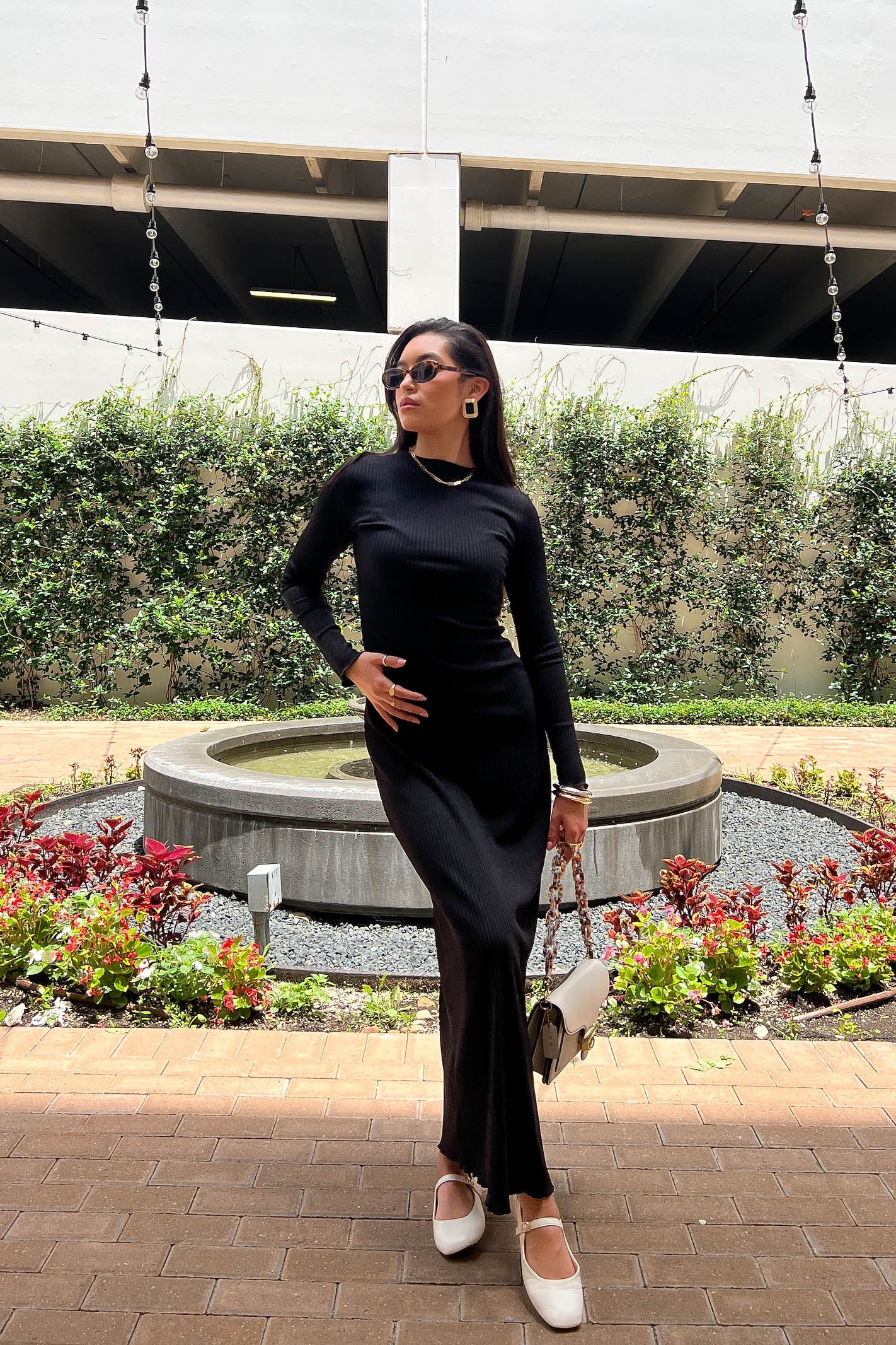 Black Long Sleeve Maxi Dress