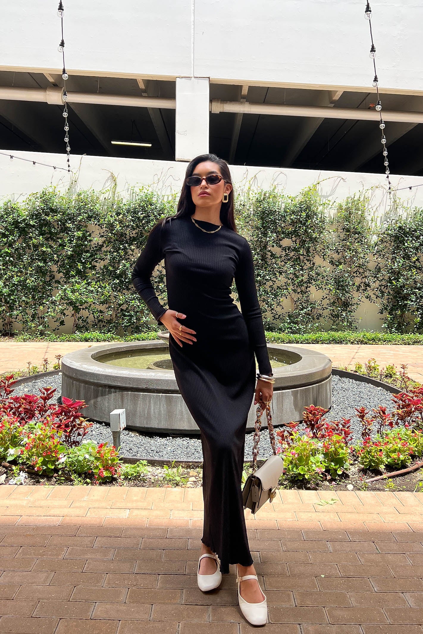 Black Long Sleeve Maxi Dress