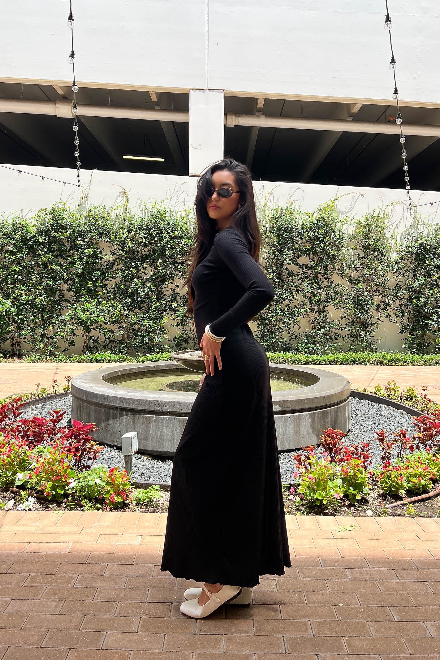 Black Long Sleeve Maxi Dress
