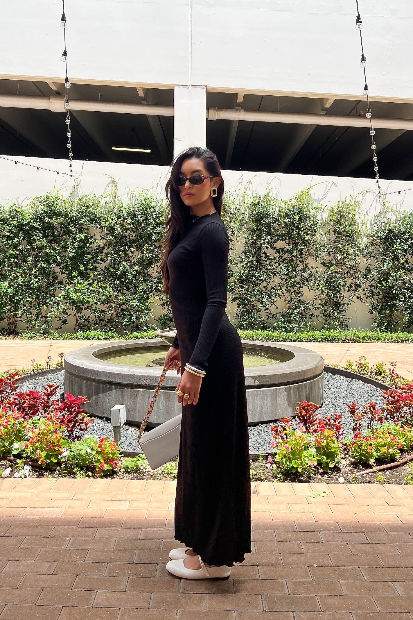 Black Long Sleeve Maxi Dress