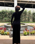 Black Long Sleeve Maxi Dress