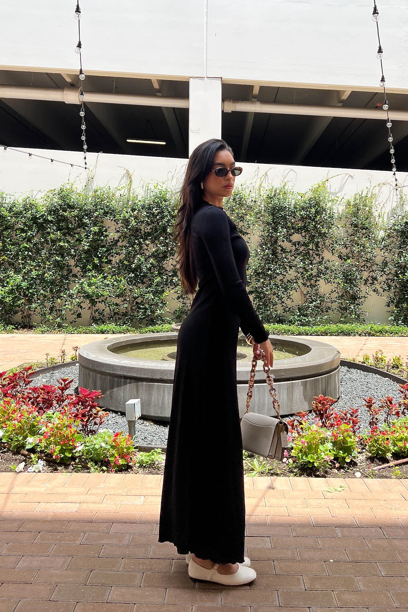 Black Long Sleeve Maxi Dress