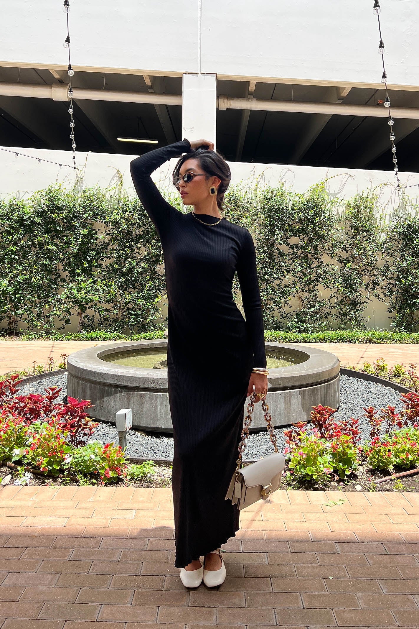 Black Long Sleeve Maxi Dress