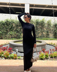 Black Long Sleeve Maxi Dress