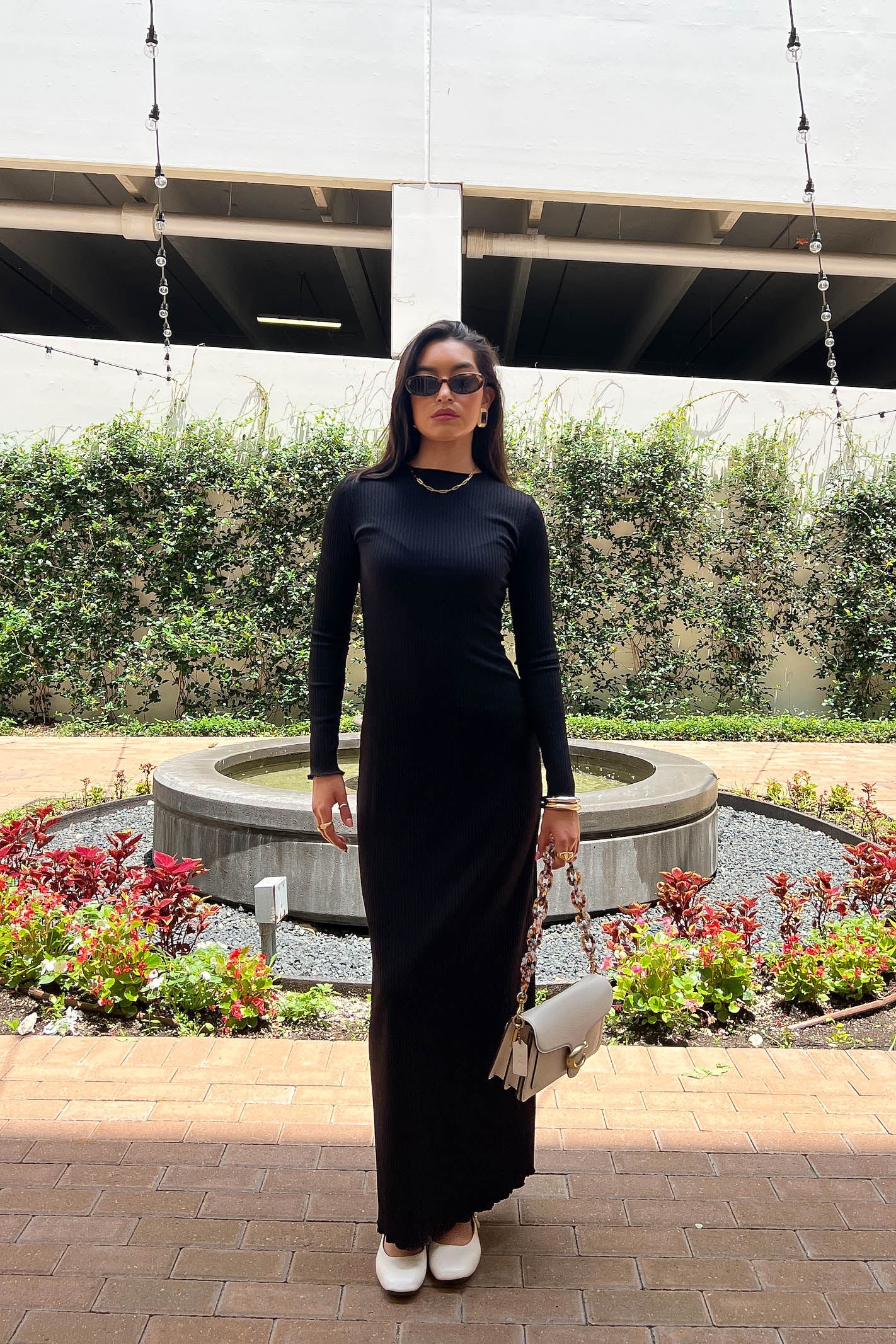 Black Long Sleeve Maxi Dress