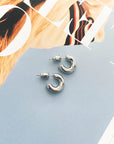 Silver Chunky Hoops