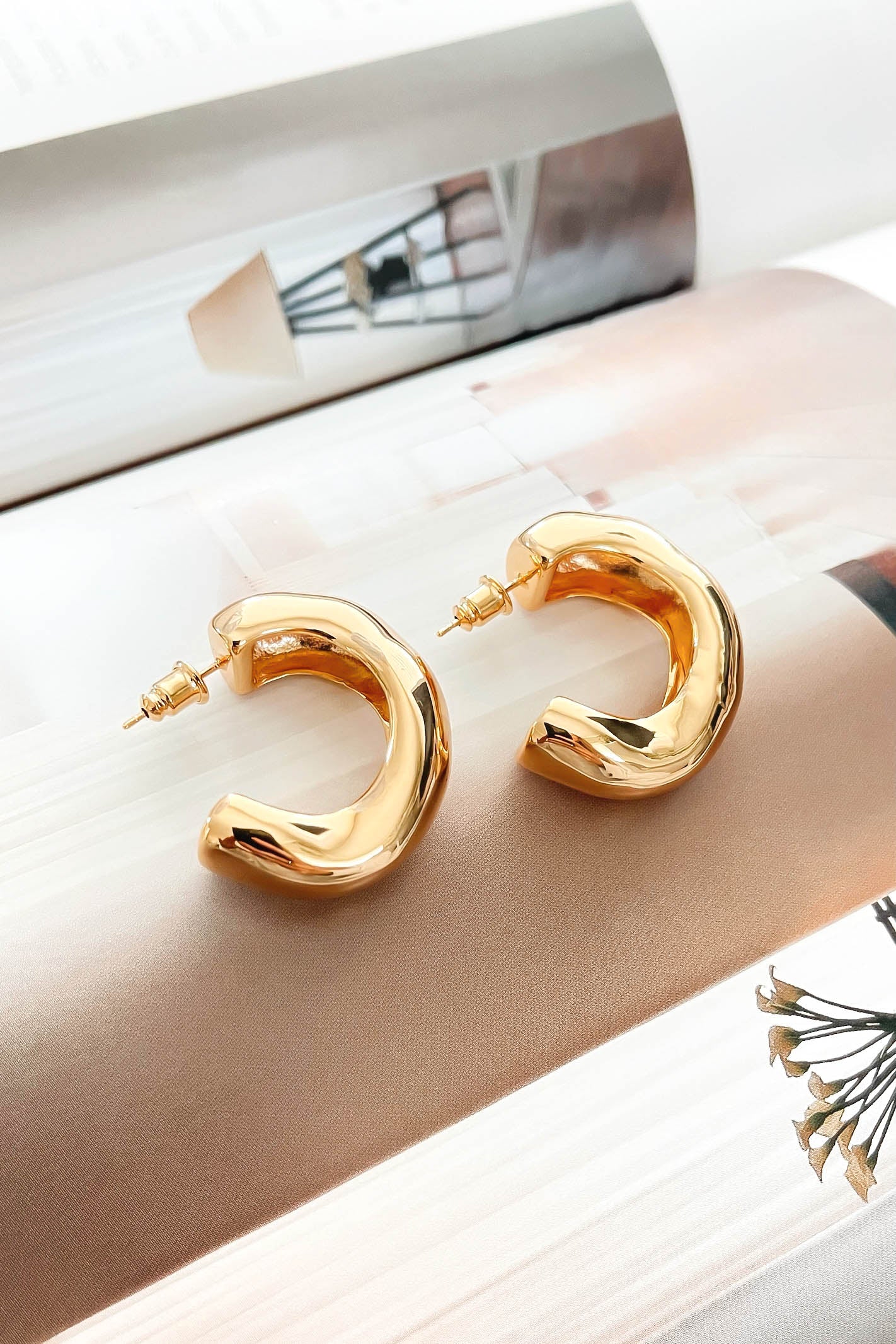 Gold Chunky Hoops