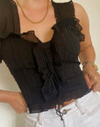 Black Ruffle Cami
