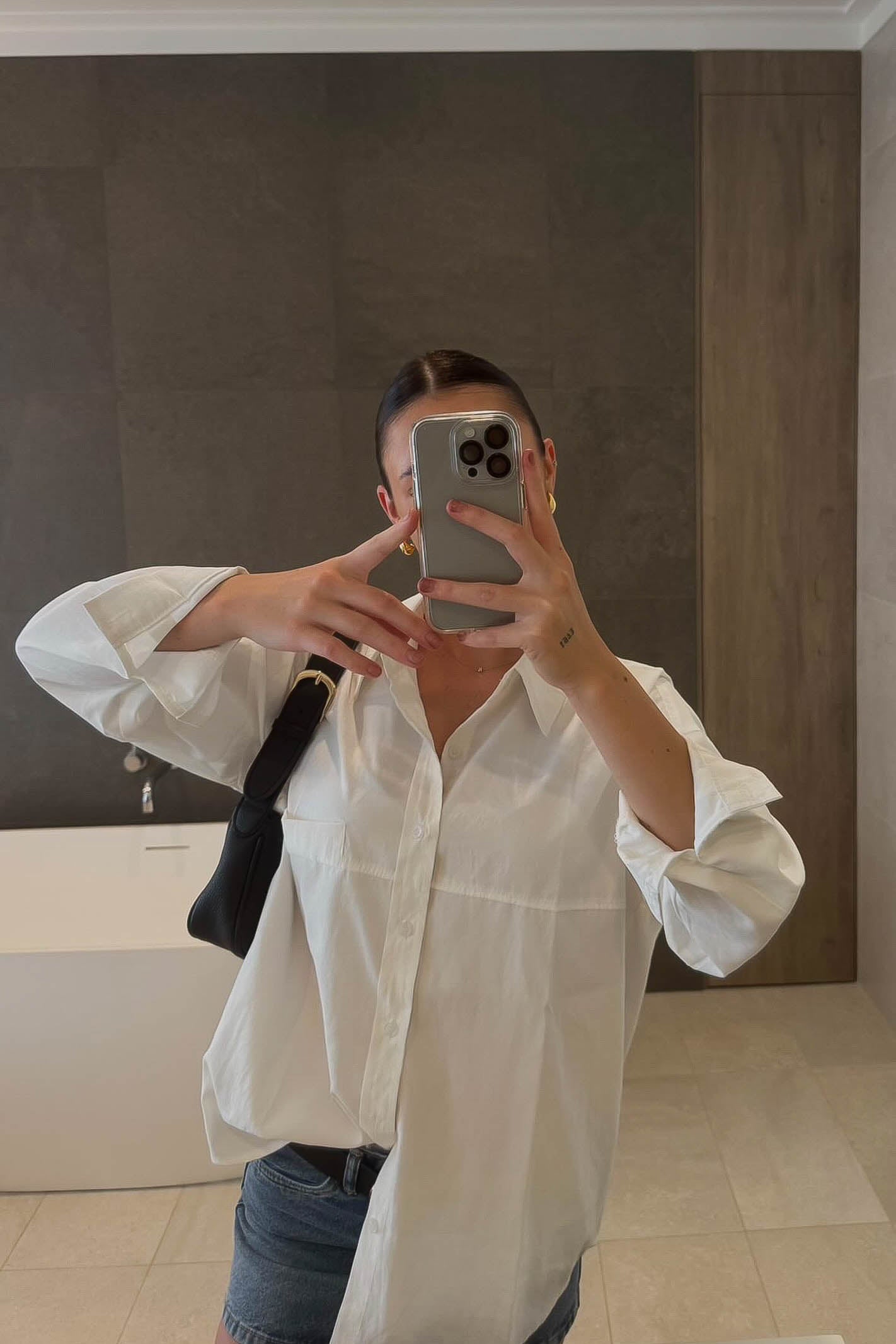 white button up shirt