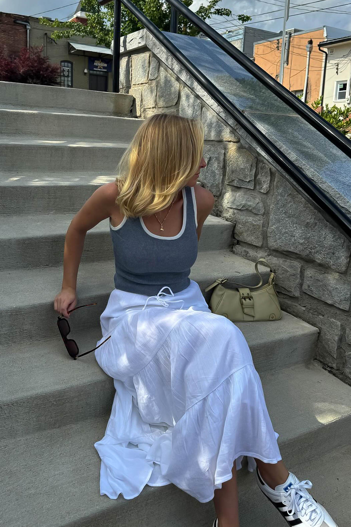 Grey and White Singlet