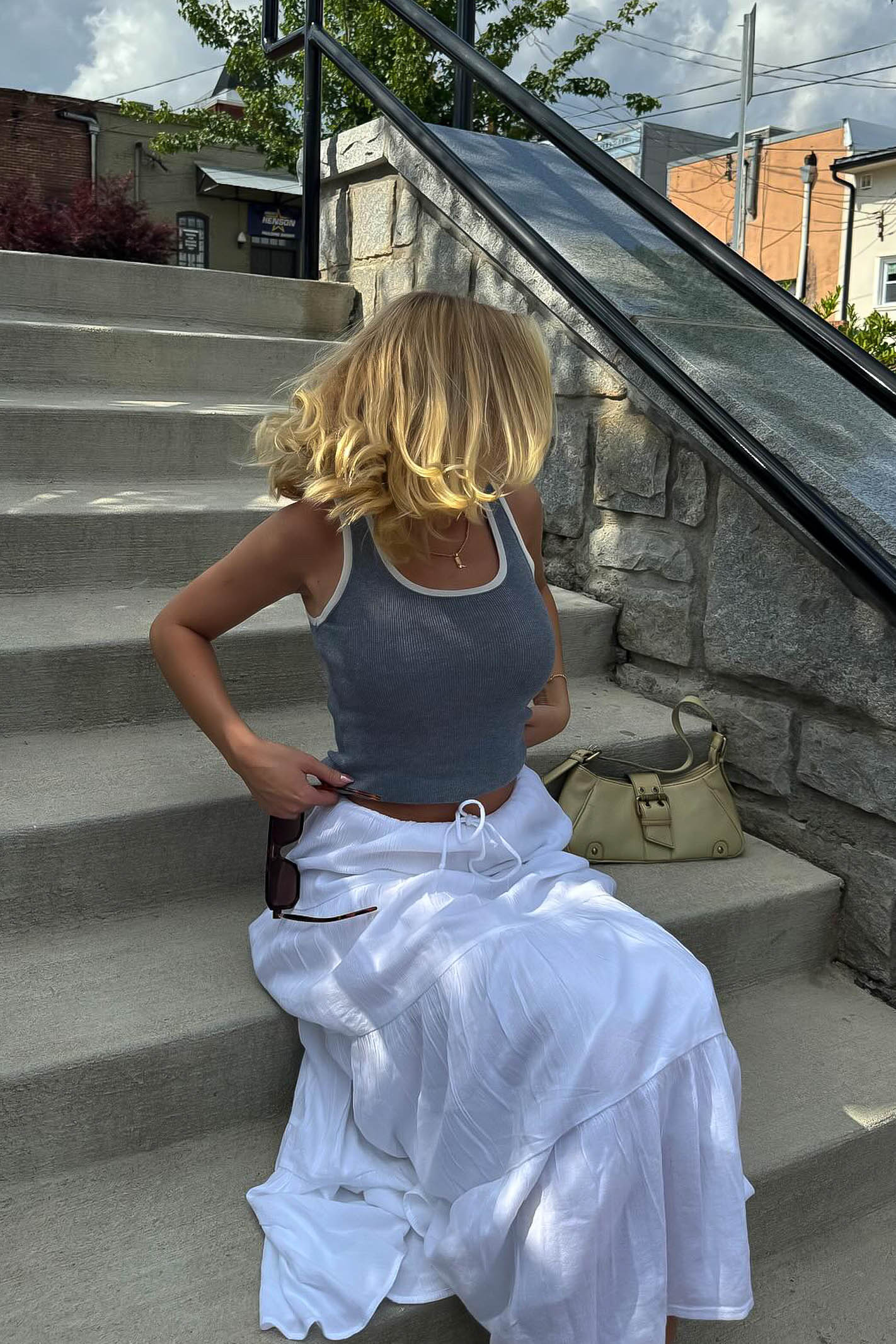 Grey and White Singlet