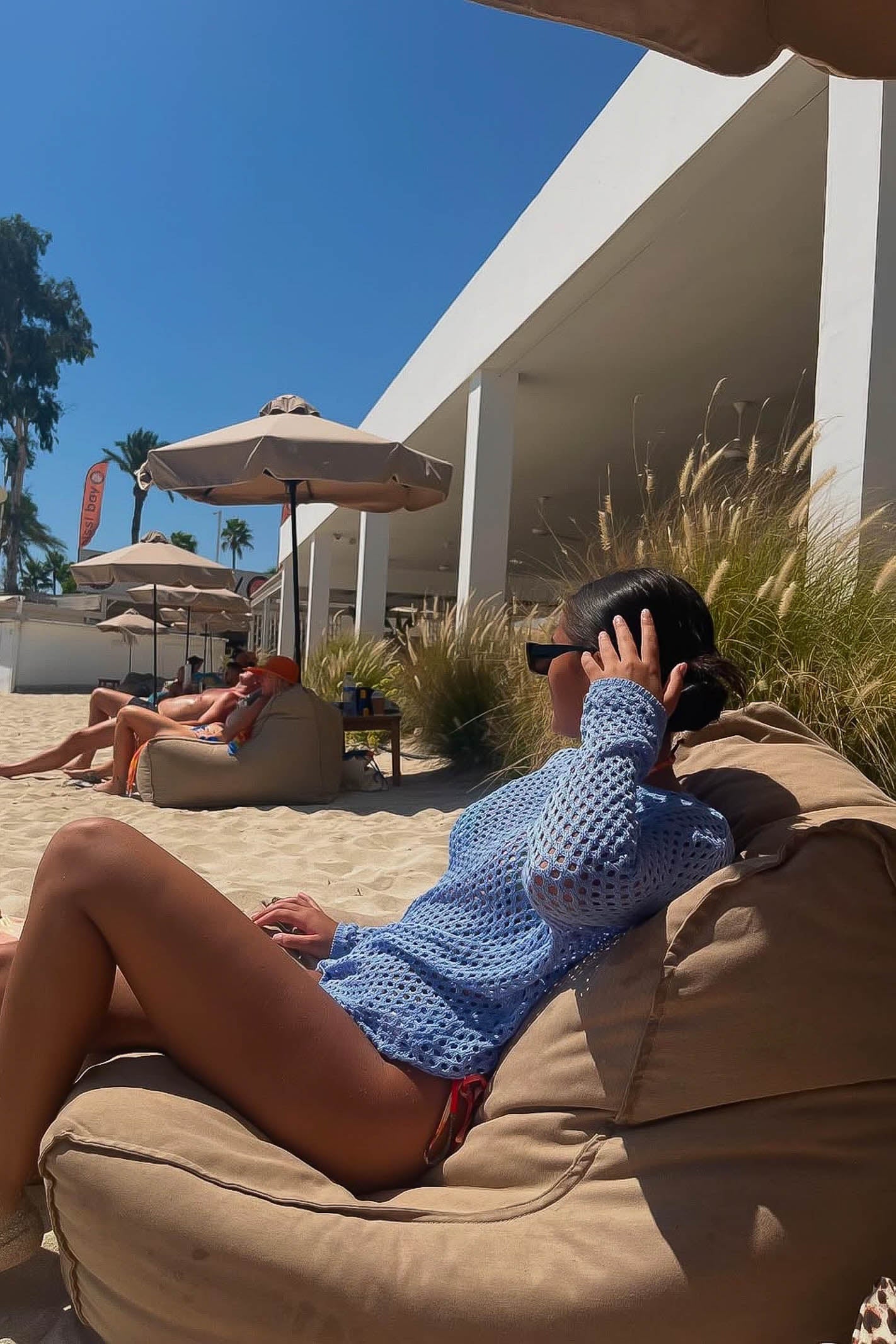 Blue Crochet Cover Up