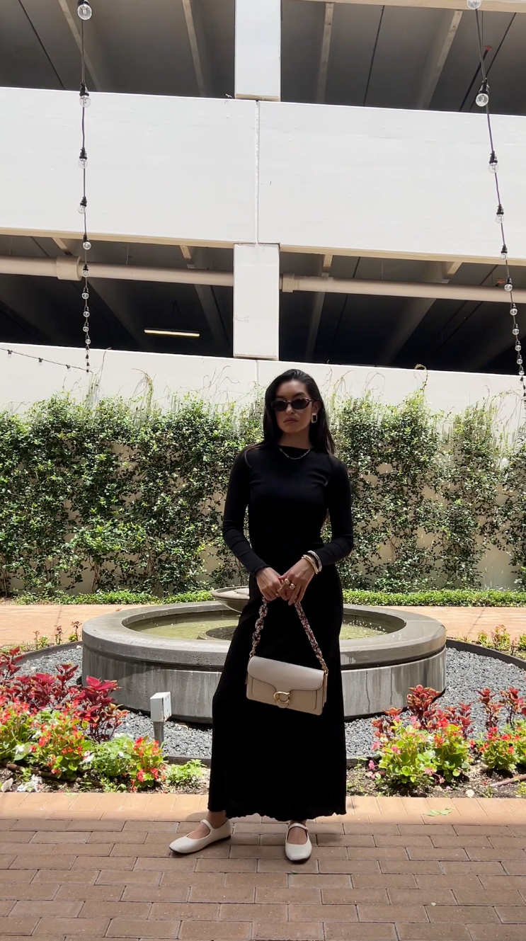 Black Long Sleeve Maxi Dress