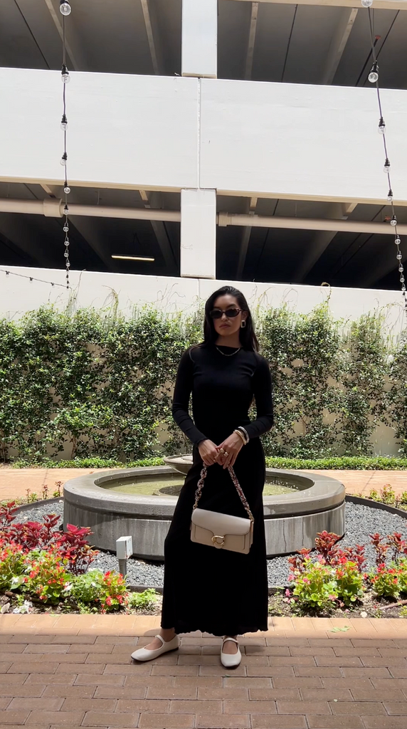 Black Long Sleeve Maxi Dress