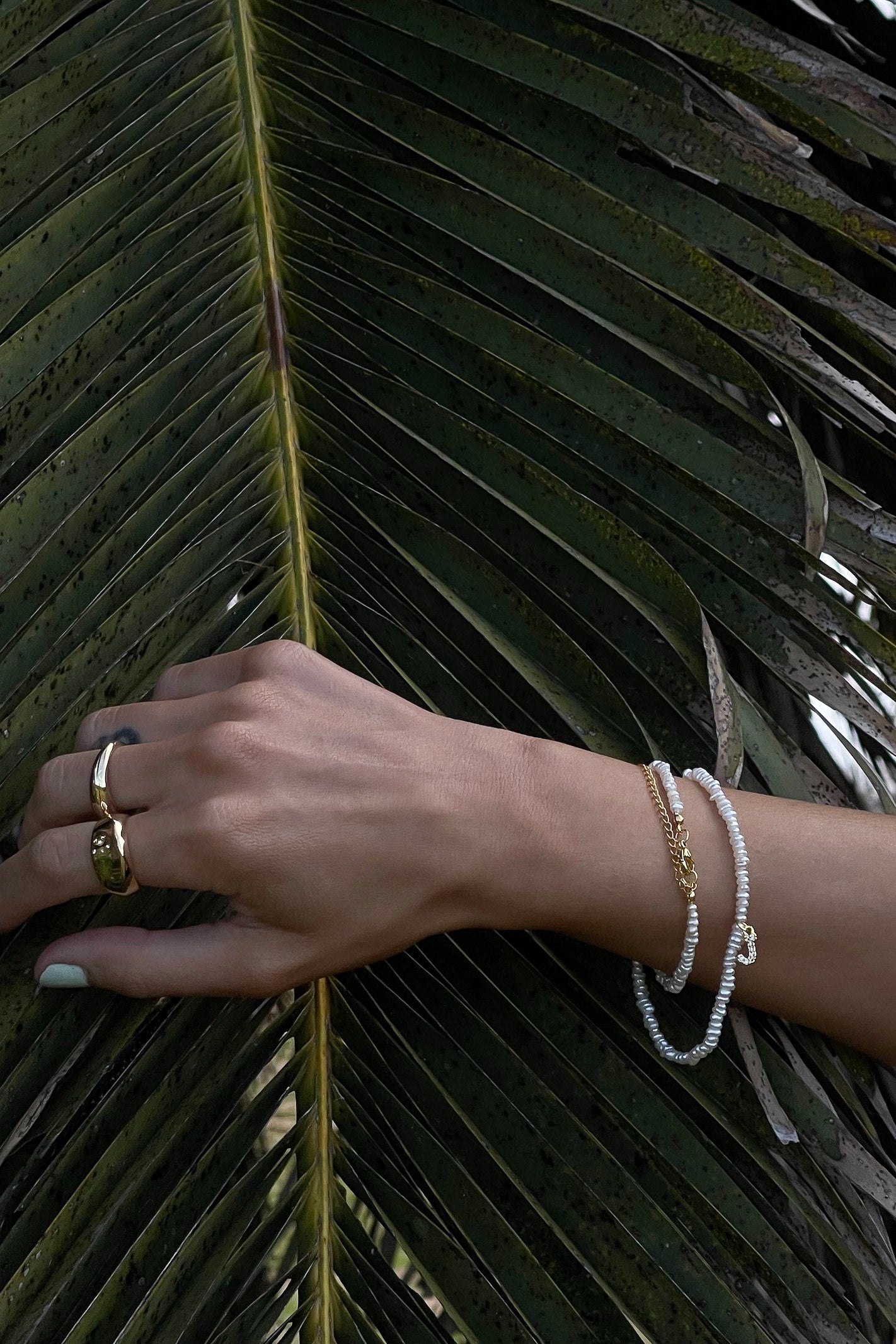 white bead initial letter necklace