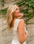 Cream Ruffle Cami