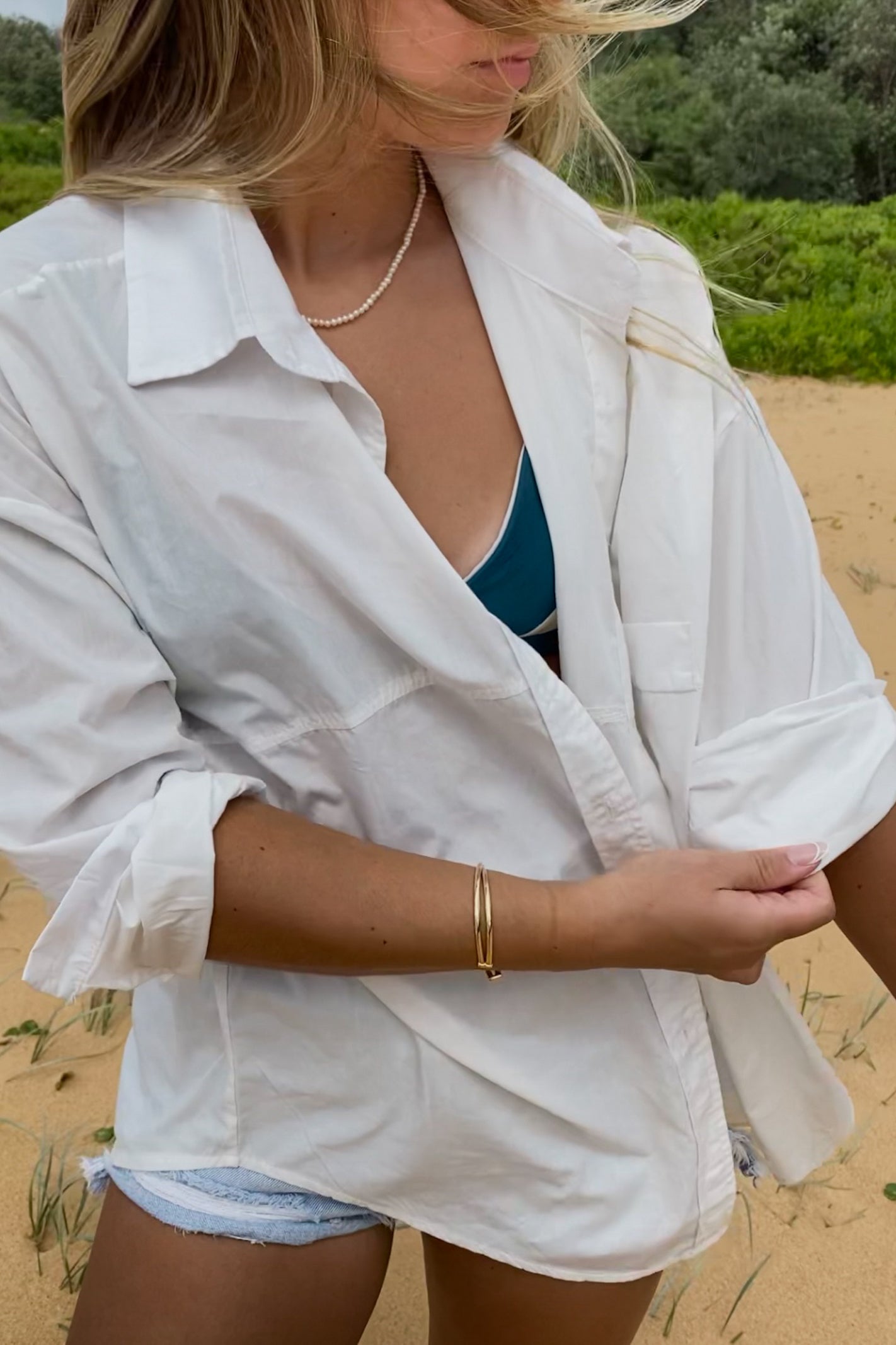 white button up shirt