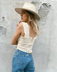 Cream Ruffle Cami